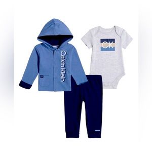 Baby Boys Hooded Cardigan T Shirt and Jogger 3 Piece Set